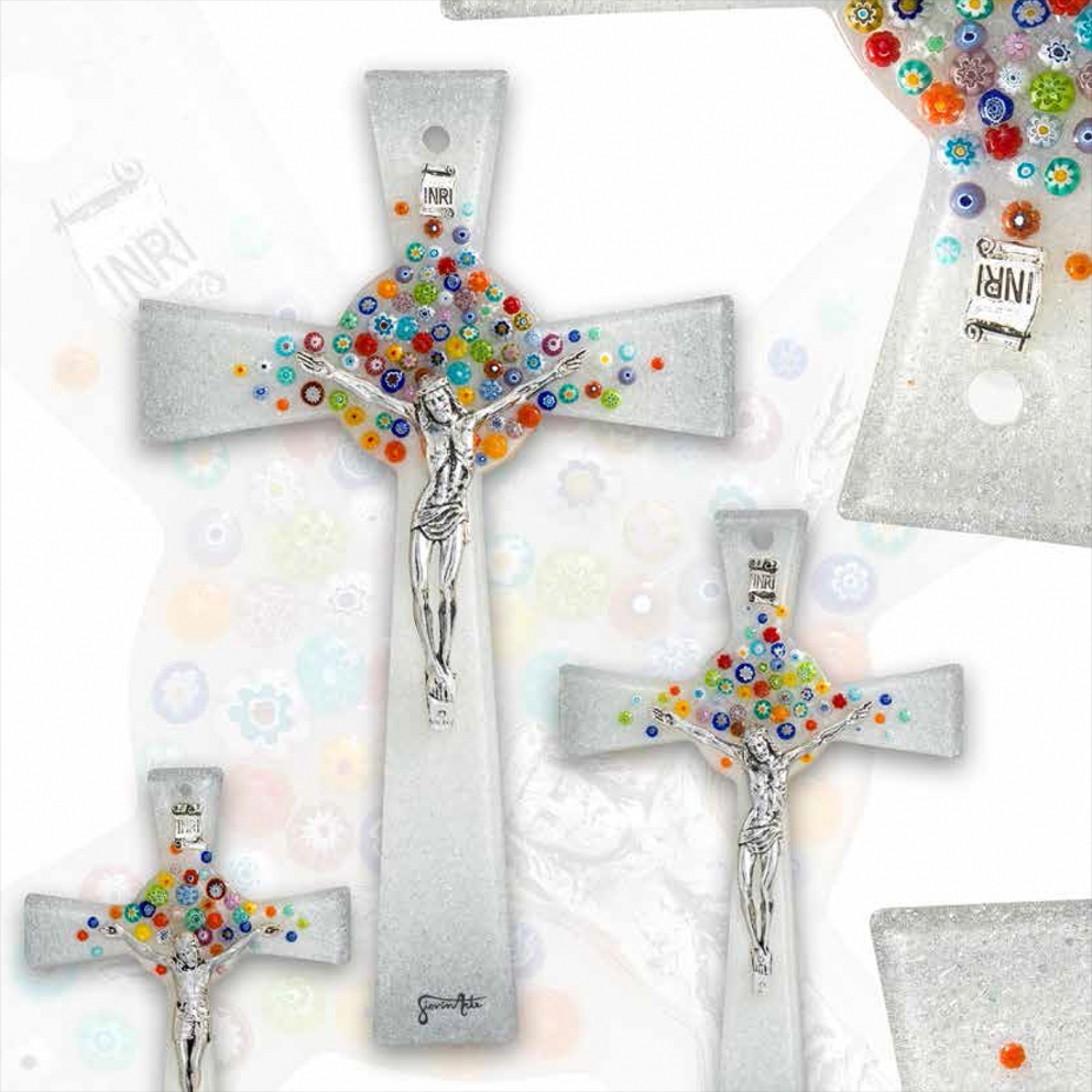 Go Find A Gift - Decorazione Con Croce Celtica In Cristallo Swarovski - Personalizzabile Con 2 Righe Di Testo - Cromato