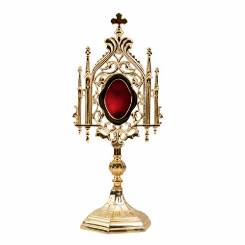 Reliquary golden plated H 35 cm