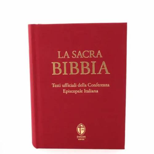 La Sacra Bibbia. Edizione tascabile. Tela rossa. Formato: 10x14,2 cm