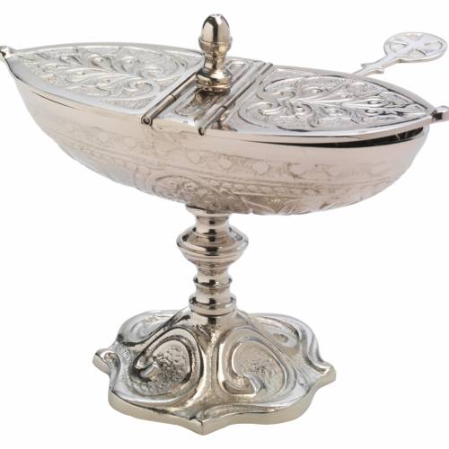 Klasyczna Niklowana Łódka H 13 cm