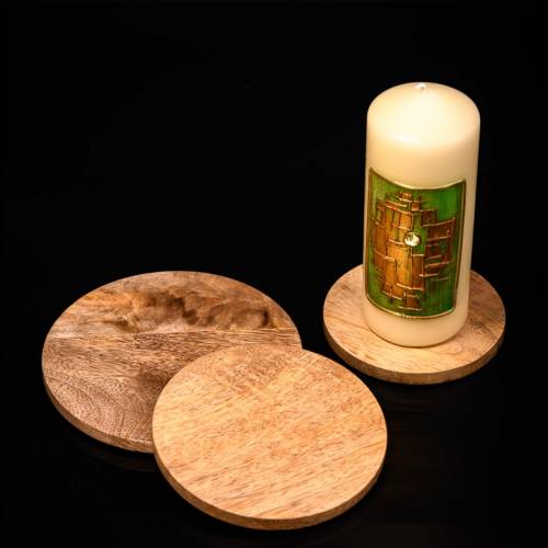 Portacandela legno naturale chiaro