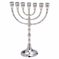 Menorah nickel plated H 25 cm