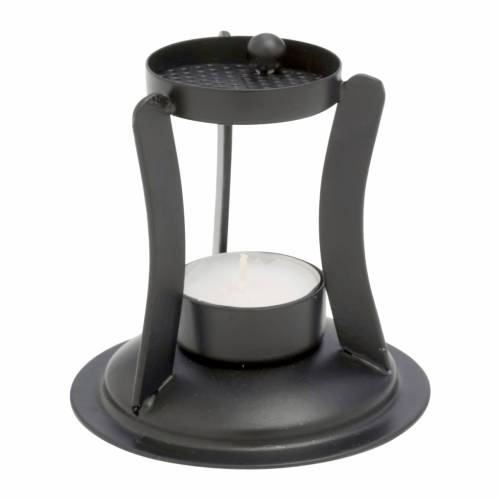 Incense burner black H 10 cm