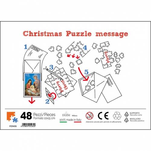 PZM05 PUZZLE BOŻONARODZENIOWE Z PERSONALIZOWALNYM PRZESŁANIEM