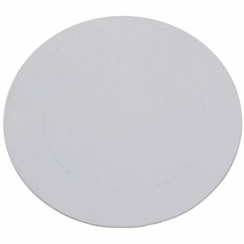 White aluminium candle plate D 12 cm
