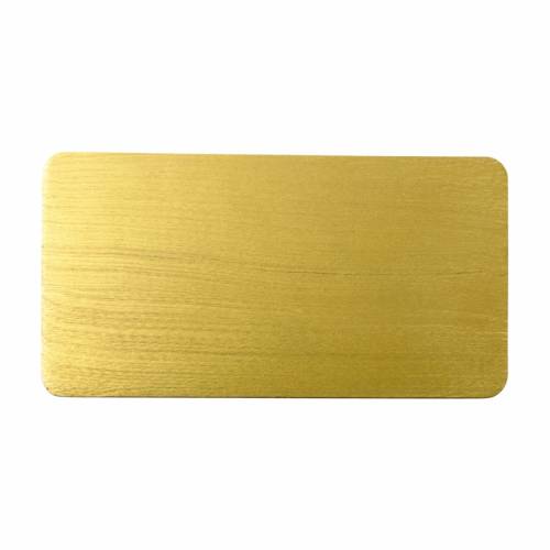 Aluminium golden rectangular coaster