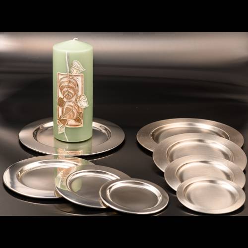 Piattino per candela in acciaio inox