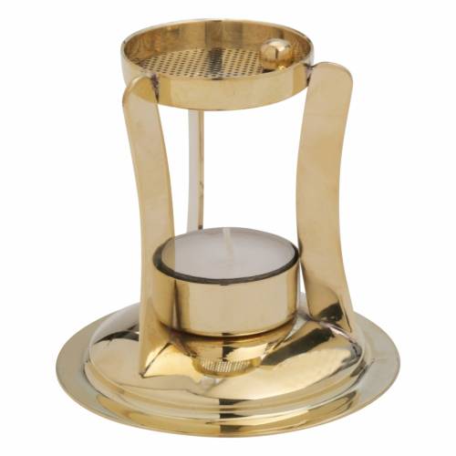 Incense burner black H 10 cm