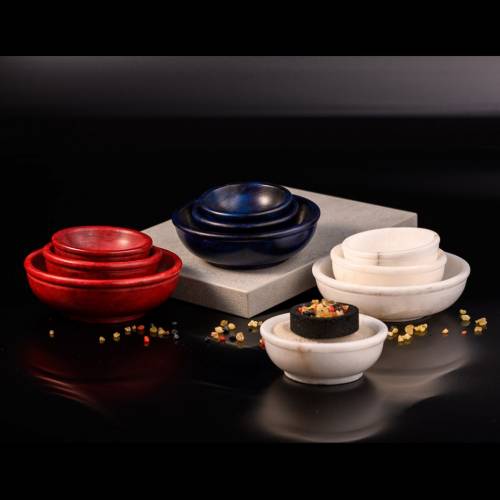 White soapstone incense bowl