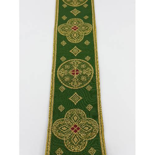 Szeroki Galon (10,5 cm) Liturgiczny Półmetalowy EMMA 253