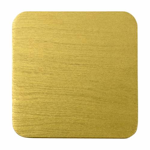 Gold aluminium square candle plate