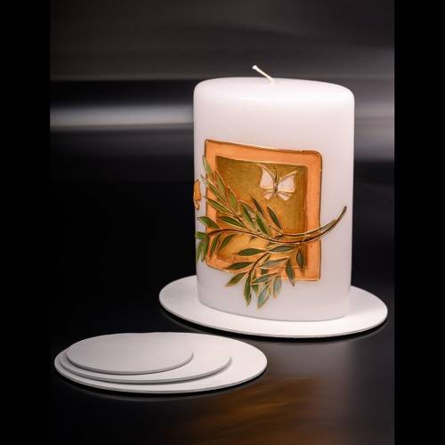 White aluminium coaster 17x12 cm