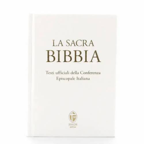 La Sacra Bibbia. Edizione tascabile. Ecopelle bianca. Formato: 10x14,2 cm