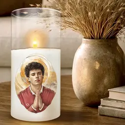Candela a batteria con fiamma termolante