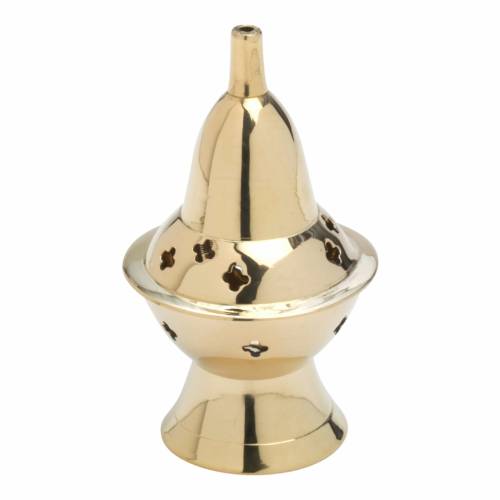 Golden brass incense burner