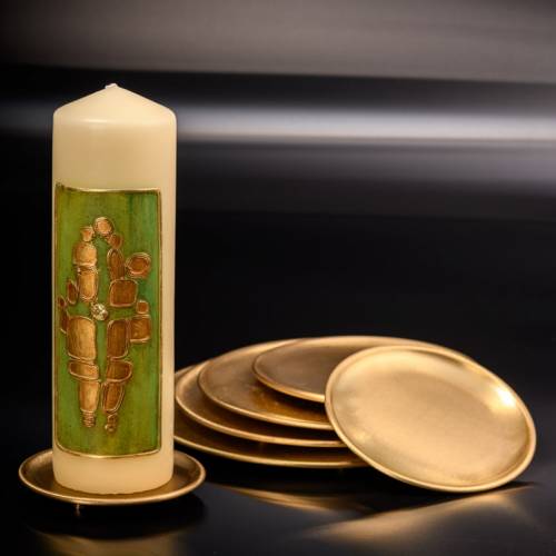 Matte brass coaster D 17 cm