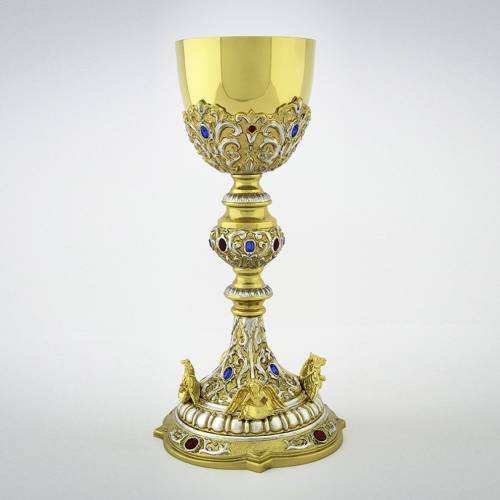 Kielich Srebrny Czterej Ewangeliści ze Swarovski