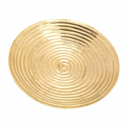 Groove candle plate gold colour