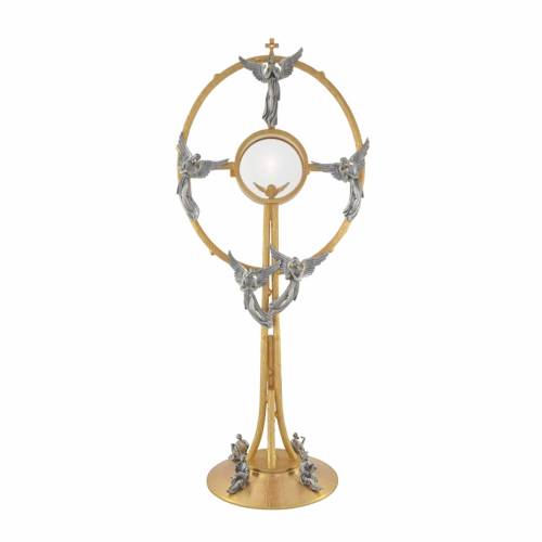 Brass monstrance with Evangelists and Angels
