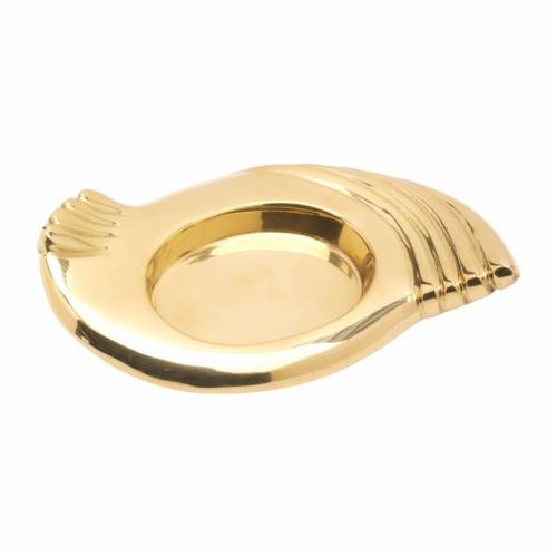 Polished candle plate 6,5x4,5 cm