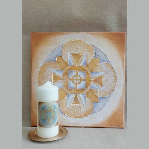 Artystyczna Świeca Wiara H 15 cm D 6 cm