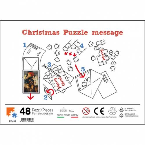 PZM07 PUZZLE BOŻONARODZENIOWE Z PERSONALIZOWALNYM PRZESŁANIEM