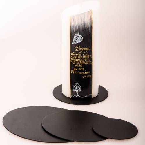 Black aluminium coaster 17x12 cm