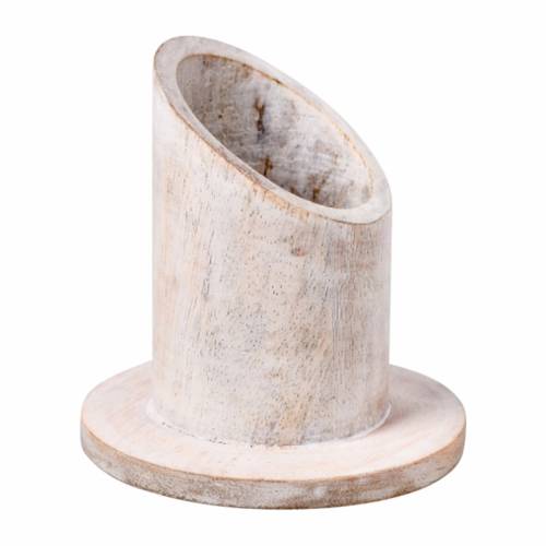 Portacandele in legno chiaro