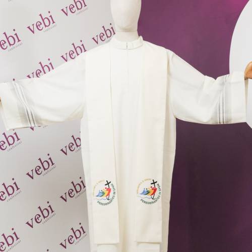 Stuła Kapłańska 4 Kolory Liturgiczne Haft Logo JUBILEUSZ 2025