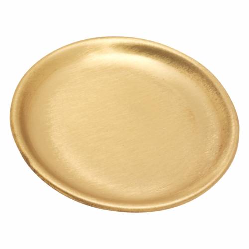 Piatto portacandela ottone opaco D 10 cm