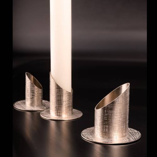 Candlestand silver colour matt 