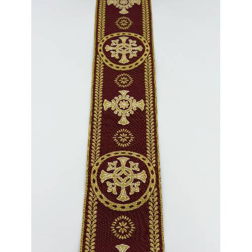 Szeroki Galon (10,5 cm) Liturgiczny Półmetalowy EMMA 251