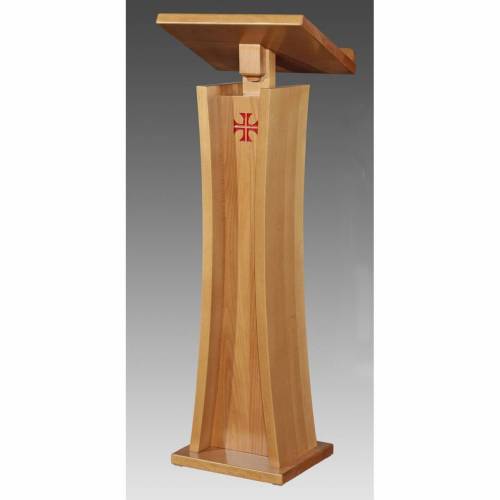 Pulpit Drewniany z Czerwonym Krzyżem - Art. 504