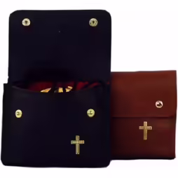 Calfskin leather drawstring purse