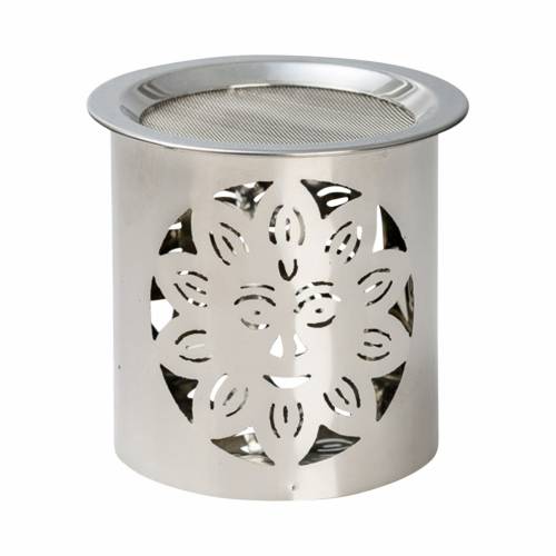Incense burner of silver steel