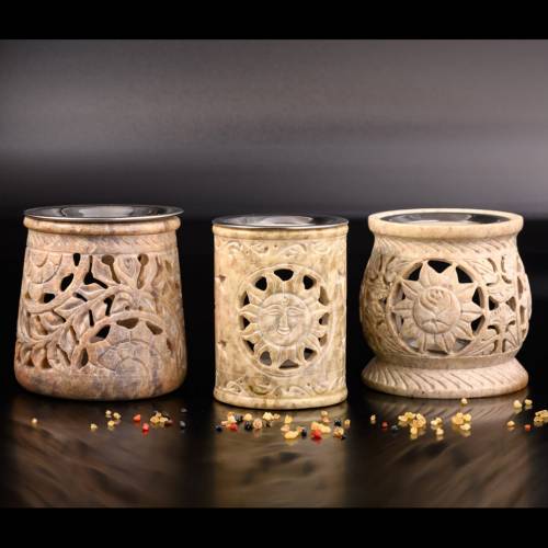 Clear incense burner