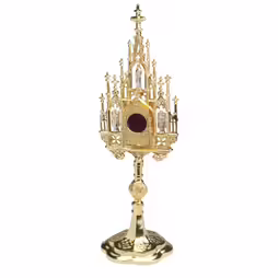 Reliquary neogothic golden plated H 57 cm