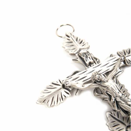 Krzyż Bluszcz Szczotkowany Metal z Ciałem