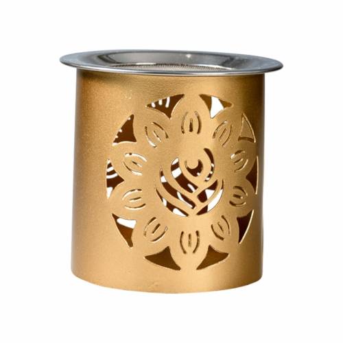 Incense burner iron gold coloured