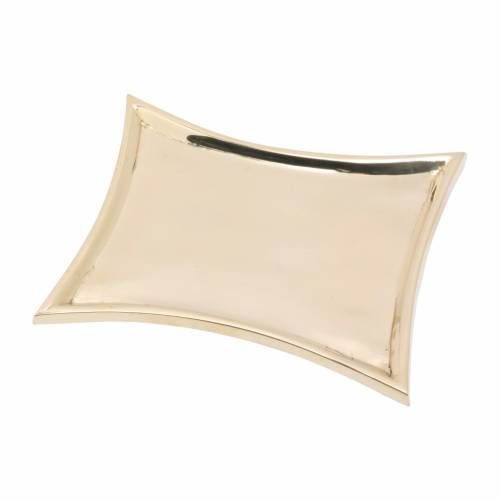 Polished brass concave candle coaster