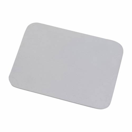 Candle coaster white aluminium 17x12 cm
