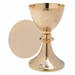 Kielich Mosiężny Złocony H 20 cm