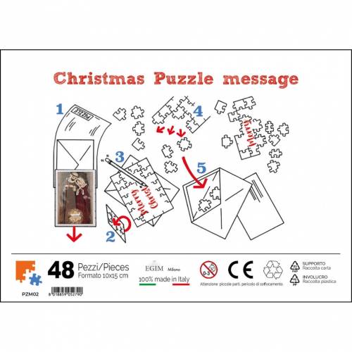 PZM02 PUZZLE BOŻONARODZENIOWE Z PERSONALIZOWALNYM PRZESŁANIEM