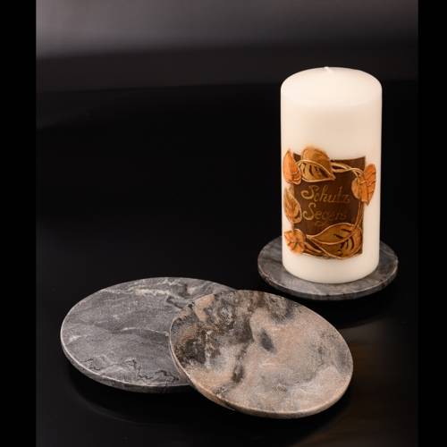 Piatto per candela in pietra naturale