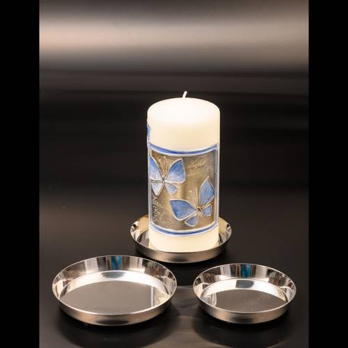 Candle saucer with rim