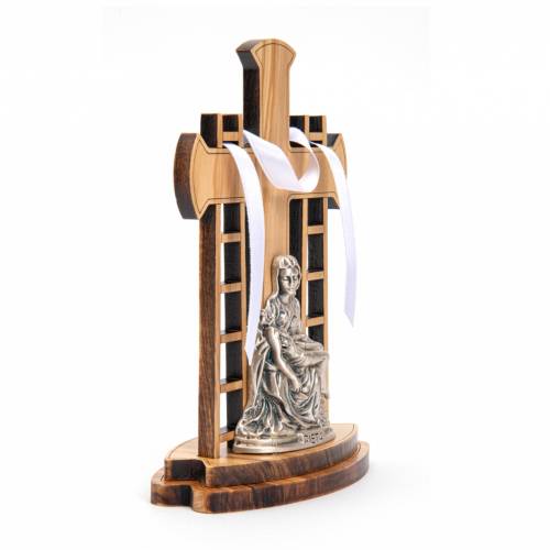 Cross in Olive wood representing the Deposition of Christ