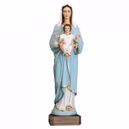 MADONNA CON BAMBINO IN FIBRA DI VETRO