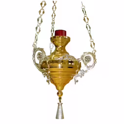 Lampa Mosiężna na Łańcuchach z Ramieniem
