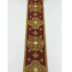 Szeroki Galon (10,5 cm) Liturgiczny Półmetalowy EMMA 253