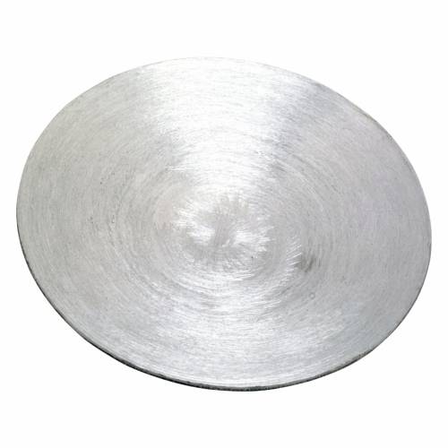 Aluminium silver coaster D 12,5cm